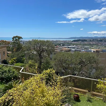 Calme Avec Piscine Vue & Montagne Apartamento Niza